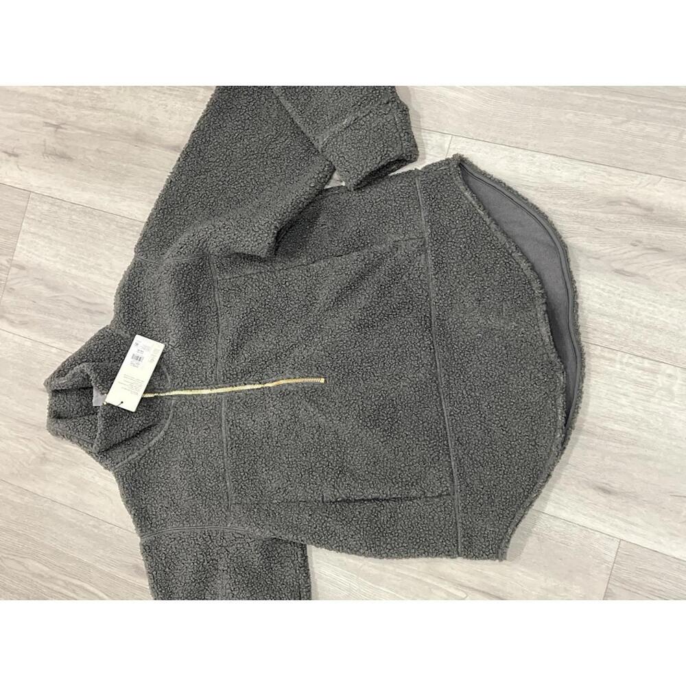 Calia Women’s Grey Seamed Sherpa 1/2 Zip Top soft black